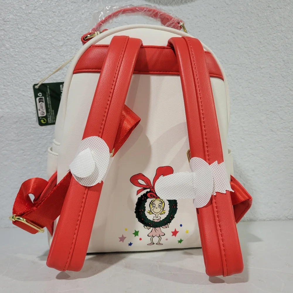 Loungefly Dr. Seuss The Grinch Chimney Thief Adult Womens Double Strap NWT